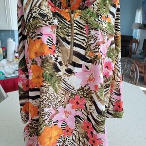 Floral and Animal Print Women's Top